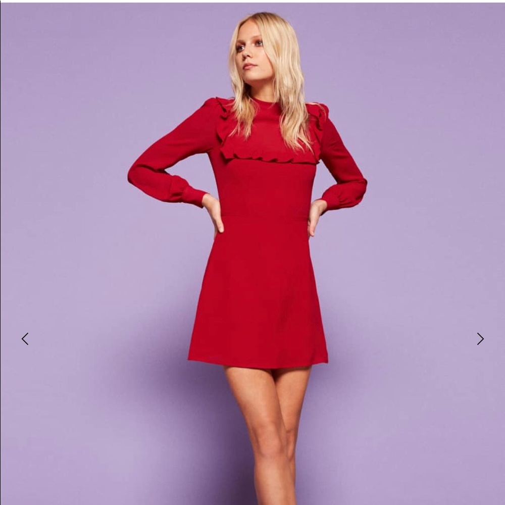 Red Reformation Bellflower dress